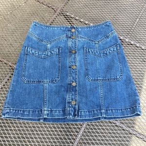 Free People Denim Mini Skirt